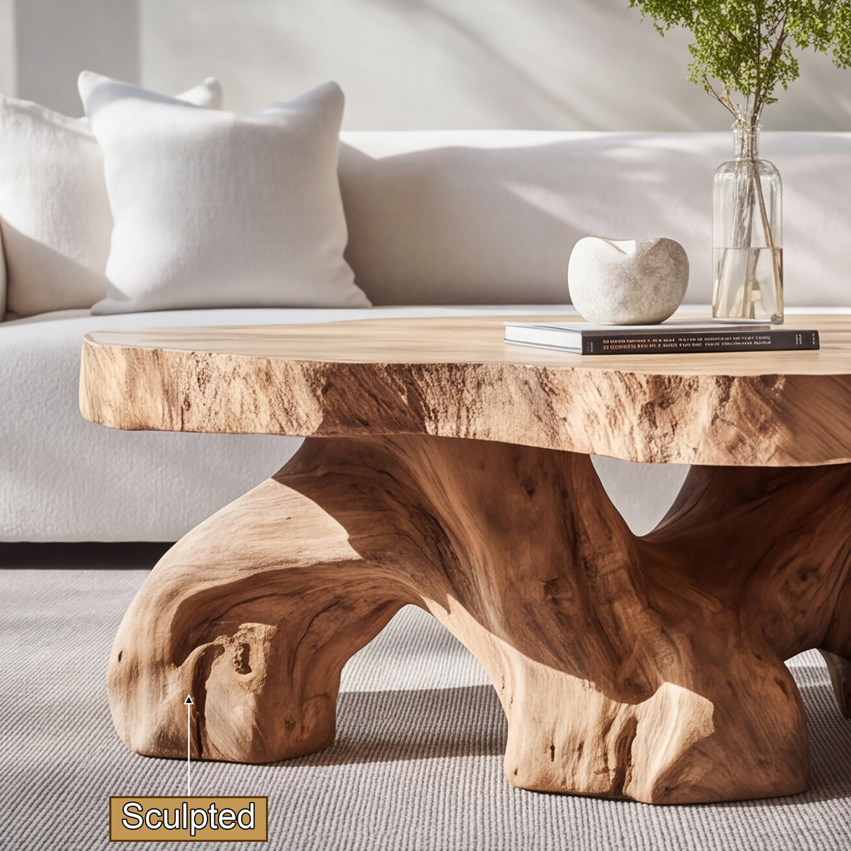 Brivora Live Edge Solid Wood Coffee Table SPA297351 - Timberustic Coffee Table