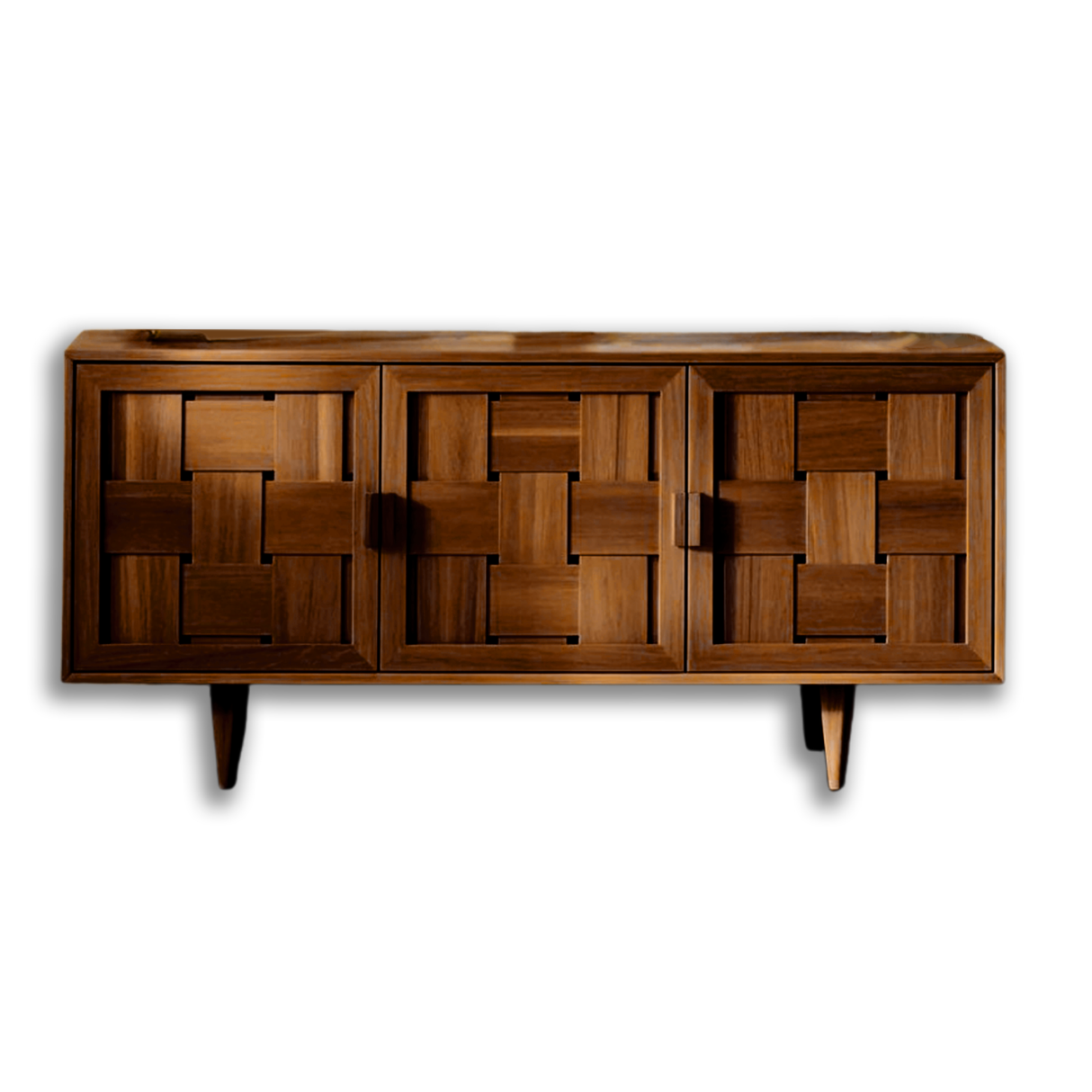 Geometric Oak Panel Sideboard | Handcrafted Modern Storage Cabinet by Timberustic
