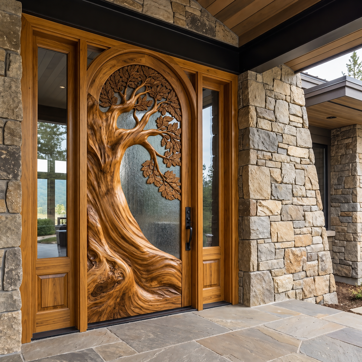 Oakhollow Handcrafted Solid Wood Single Door Teak - Timberustic Door