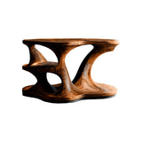 Cadence Sculpted Solid Wood Record Player Stand
