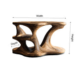 Cadence Sculpted Solid Wood Record Player Stand