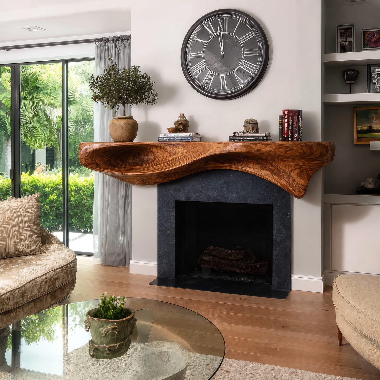 Caelith Handcrafted Fireplace Mantel Shelf SPA787211