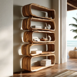 Caelith Handcrafted Solid Wood Bookshelf