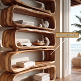 Caelith Handcrafted Solid Wood Bookshelf