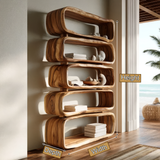 Caelith Handcrafted Solid Wood Bookshelf