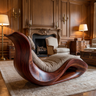 Caelith Handcrafted Solid Wood Chaise Lounge Mahogany - Timberustic Chaise Lounge