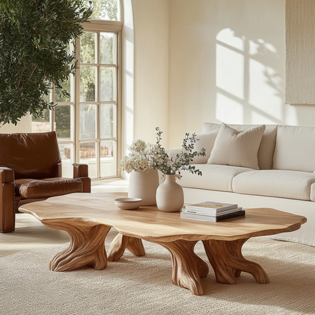 Caelith Live Edge Solid Wood Coffee Table - Timberustic Coffee Table
