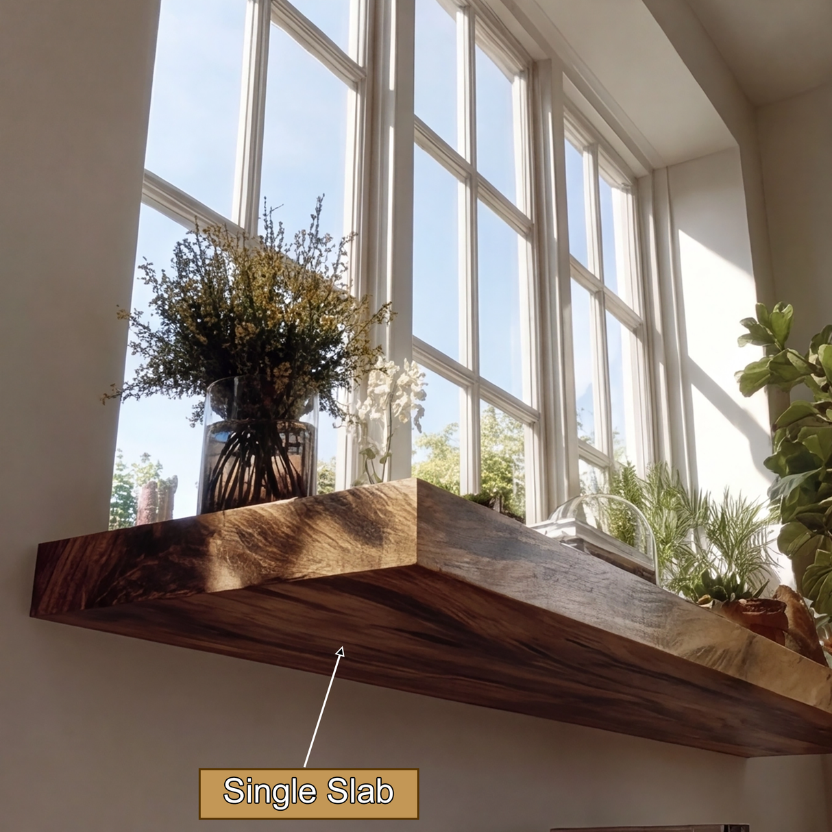 Caelith Live Edge Solid Wood Floating Shelf SPA126497 - Timberustic Floating Shelf