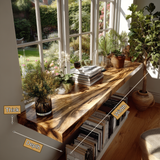 Caelith Live Edge Solid Wood Floating Shelf SPA126497 - Timberustic Floating Shelf