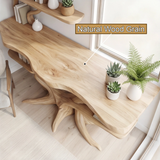 Caelith Sculpted Solid Wood Console Table with Shelves - Timberustic Console Table with Shelves