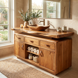 Caelmont Handcrafted Solid Wood Freestanding Bathroom Vanity with Drawers - Timberustic Freestanding Bathroom Vanity with Drawers