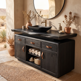 Caelmont Handcrafted Solid Wood Freestanding Bathroom Vanity with Drawers - Timberustic Freestanding Bathroom Vanity with Drawers