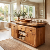Caelmont Handcrafted Solid Wood Freestanding Bathroom Vanity with Drawers - Timberustic Freestanding Bathroom Vanity with Drawers