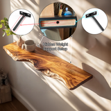 Caelric Live Edge Solid Wood Floating Shelf SPA395392 - Timberustic Floating Shelf