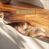Caelric Live Edge Solid Wood Floating Shelf SPA395392 - Timberustic Floating Shelf