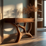 Caelrith Sculpted Solid Wood Console Table