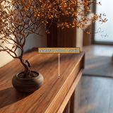 Caelrith Sculpted Solid Wood Console Table