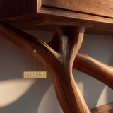 Caelrith Sculpted Solid Wood Console Table