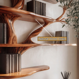 Caelrith Sculpted Solid Wood Tree Bookshelf with Drawers - Timberustic Tree Bookshelf