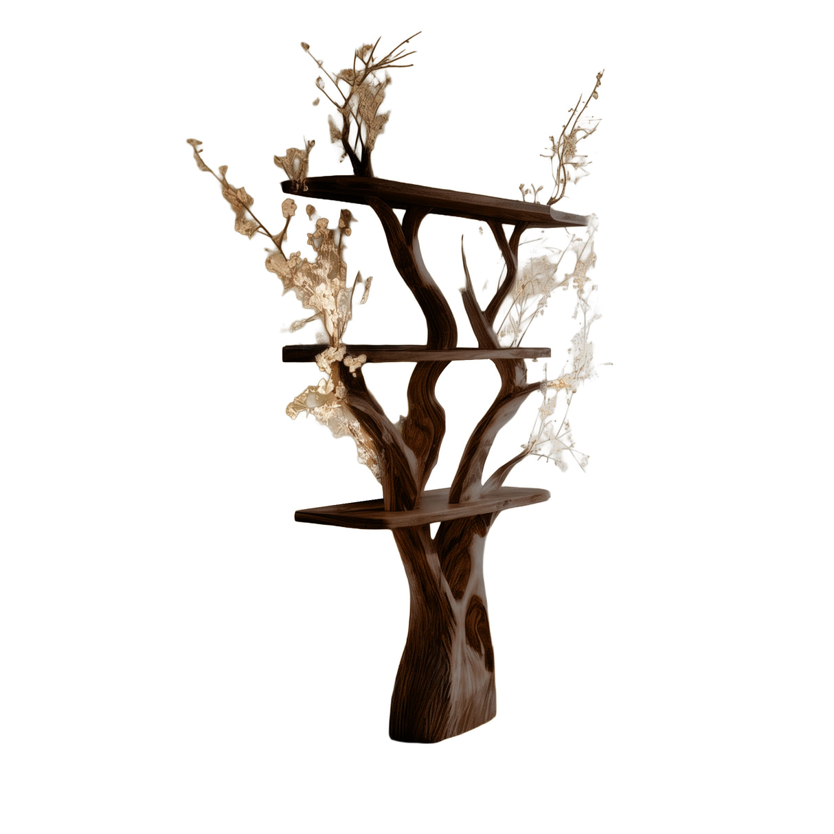 Caelroot Handcrafted Solid Wood Tree Bookshelf