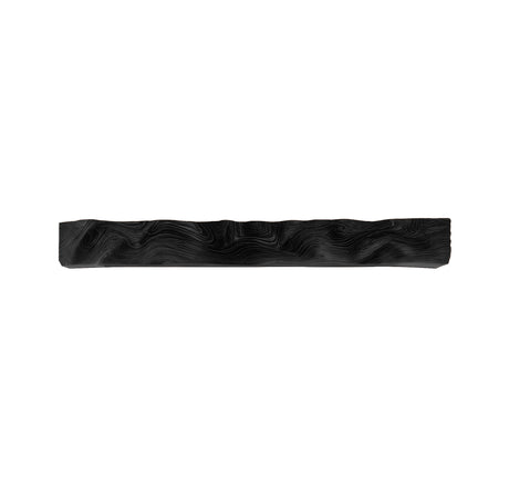 Caelthorn Carved Solid Wood Fireplace Mantel Shelf Black - Timberustic Fireplace Mantel Shelf