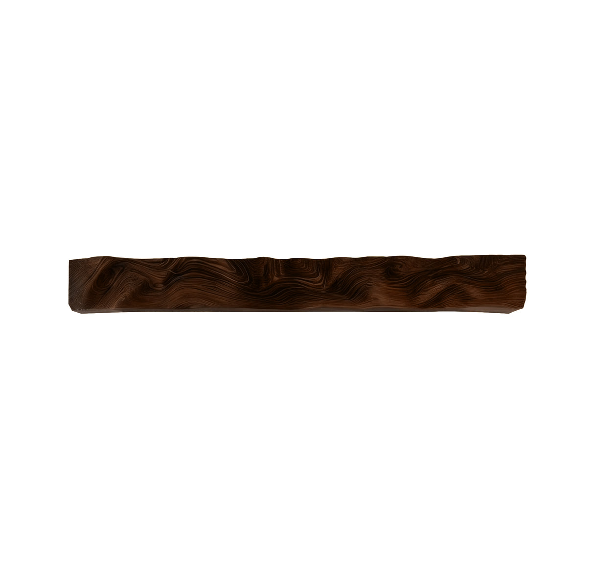 Caelthorn Carved Solid Wood Fireplace Mantel Shelf Dark Walnut - Timberustic Fireplace Mantel Shelf