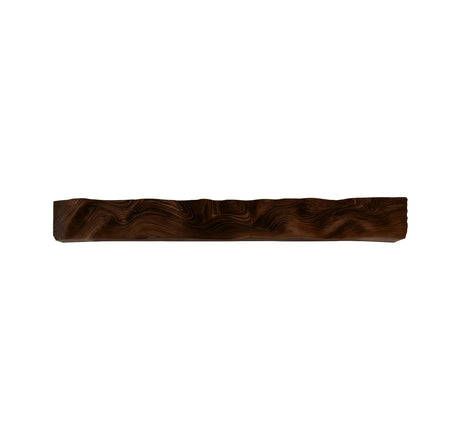 Caelthorn Carved Solid Wood Fireplace Mantel Shelf Dark Walnut - Timberustic Fireplace Mantel Shelf