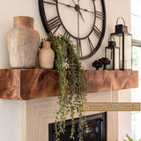Caelthorn Carved Solid Wood Fireplace Mantel Shelf - Timberustic Fireplace Mantel Shelf