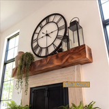 Caelthorn Carved Solid Wood Fireplace Mantel Shelf - Timberustic Fireplace Mantel Shelf
