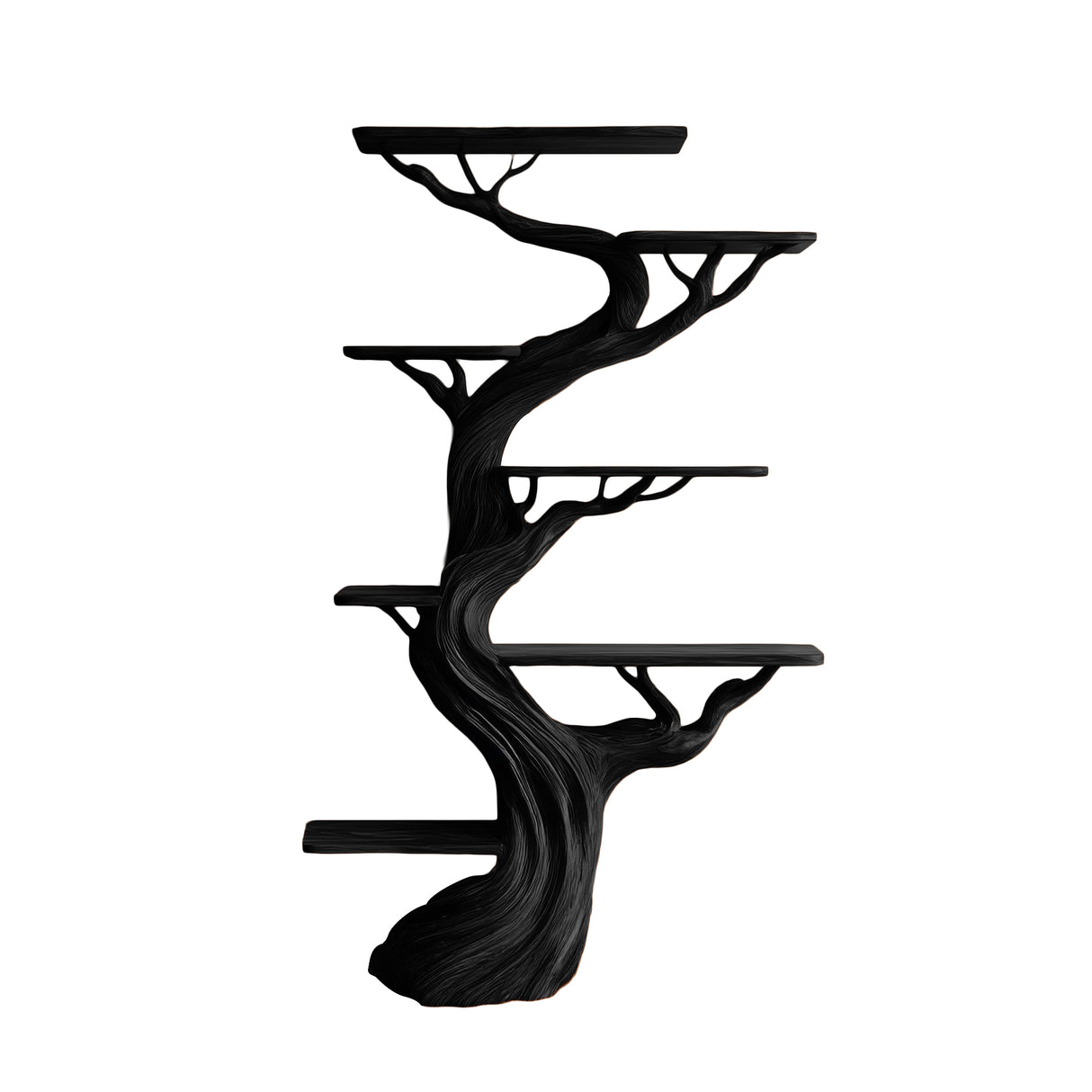 Caelthorn Handcrafted Solid Wood Tree Bookshelf