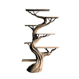 Caelthorn Handcrafted Solid Wood Tree Bookshelf