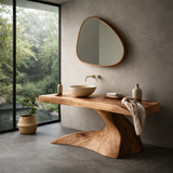 Caelun Sculpted Solid Wood Freestanding Bathroom Vanity - Timberustic Freestanding Bathroom Vanity