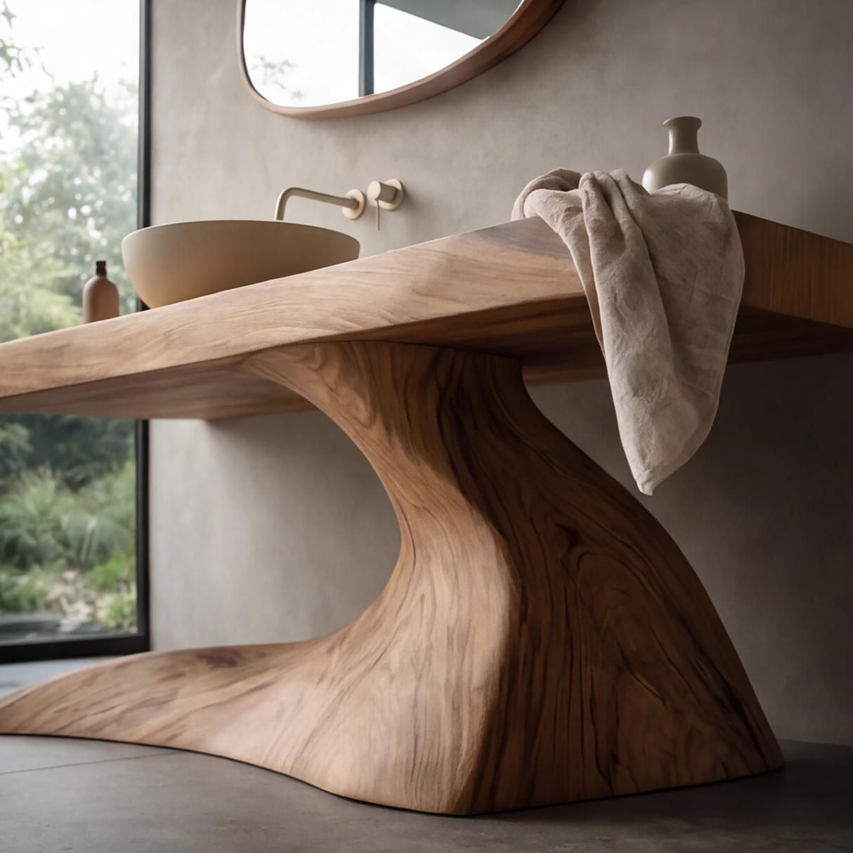 Caelun Sculpted Solid Wood Freestanding Bathroom Vanity - Timberustic Freestanding Bathroom Vanity