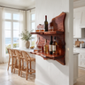 Caelvorn Live Edge Handcrafted Floating Wine Shelf Mahogany - Timberustic Floating Wine Shelf
