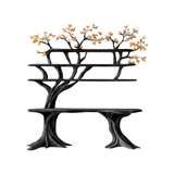 Caelvorn Live Edge Solid Wood Console Table with Shelves Black - Timberustic Console Table with Shelves