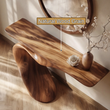 Caelvorn Sculpted Solid Wood Console Table - Timberustic Console Table