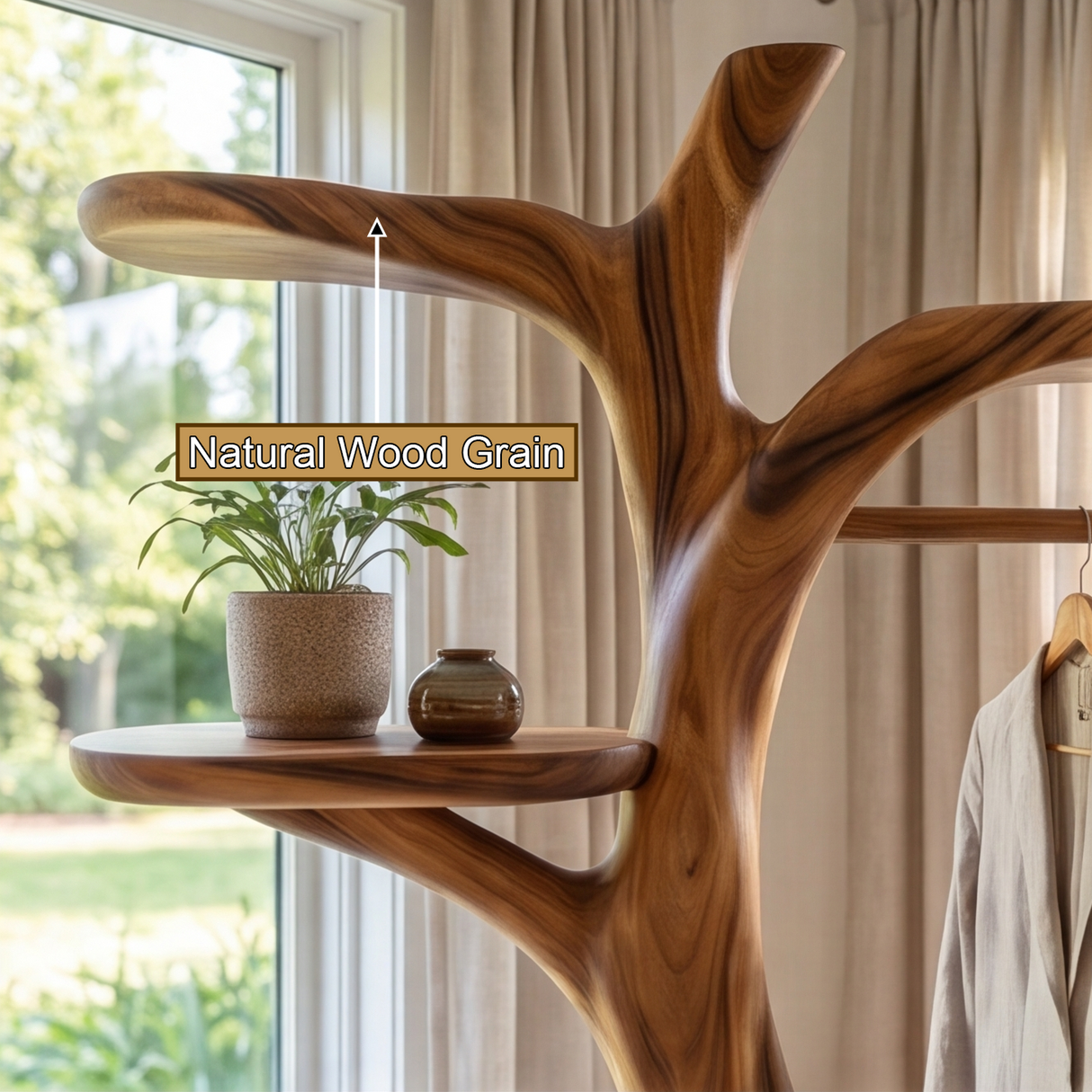 Caelvyr Handcrafted Solid Wood Entryway Organizer - Timberustic Entryway Organizer