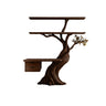 Caelvyr Organic Modern Tree Bookshelf with Drawers Dark Walnut - Timberustic Tree Bookshelf
