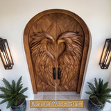 Caelvyr Sculpted Solid Wood Arched Double Doors - Timberustic Door