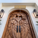 Caelvyr Sculpted Solid Wood Arched Double Doors - Timberustic Door