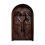 Caelvyr Sculpted Solid Wood Arched Double Doors Dark Walnut - Timberustic Door