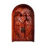 Caelvyr Sculpted Solid Wood Arched Double Doors Mahogany - Timberustic Door