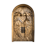 Caelvyr Sculpted Solid Wood Arched Double Doors Natural Oak - Timberustic Door