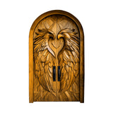 Caelvyr Sculpted Solid Wood Arched Double Doors Teak - Timberustic Door