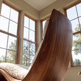 Caelwyn Handcrafted Sculpted Solid Wood Chaise Lounge
