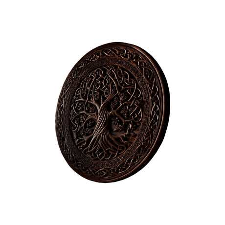 Caelwyn Solid Wood Sculpted Wall Art Dark Walnut - Timberustic Wall Art