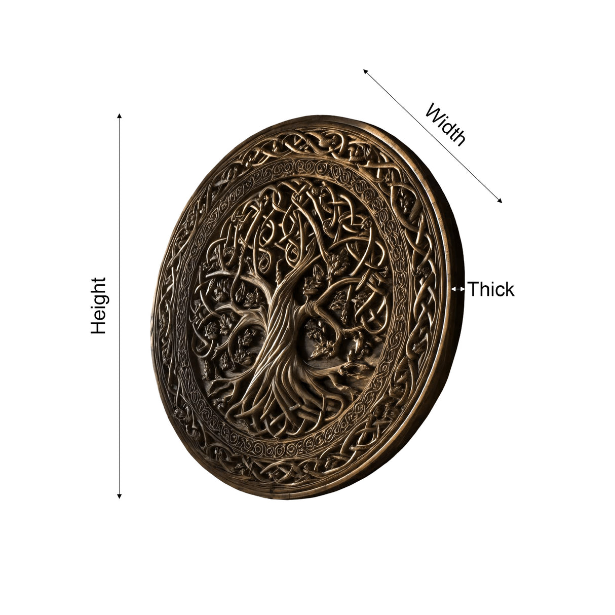 Caelwyn Solid Wood Sculpted Wall Art - Timberustic Wall Art