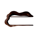 Calder Sculpted Solid Wood Wine Display Shelf Dark Walnut - Timberustic Wine Display Shelf