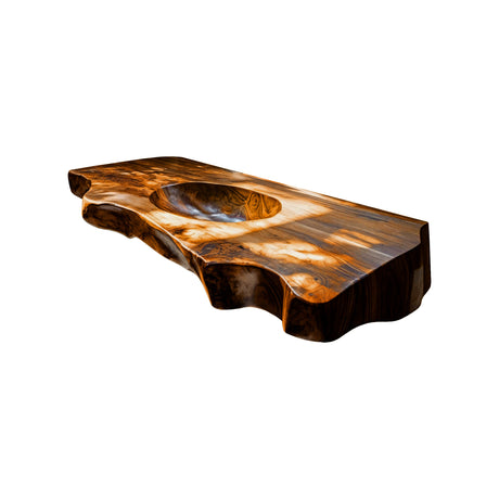 Caldera Live Edge Solid Wood Floating Bathroom Vanity with Integrated Sink