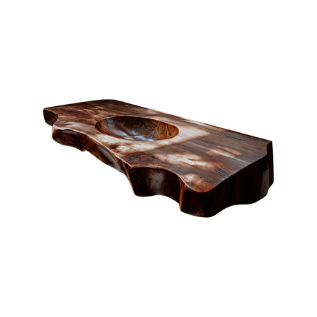 Caldera Live Edge Solid Wood Floating Bathroom Vanity with Integrated Sink